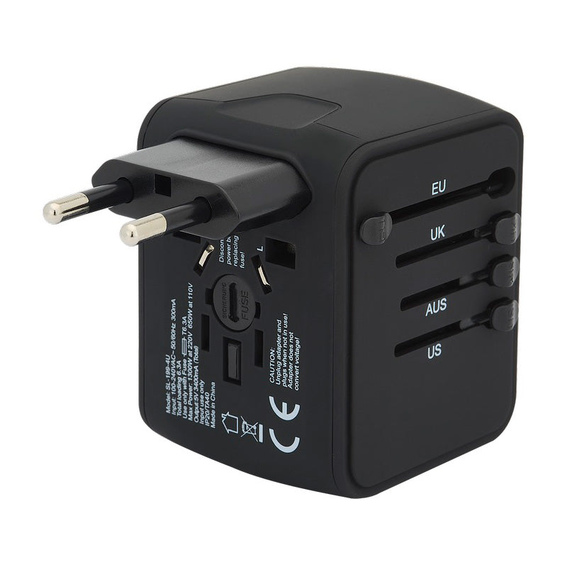UNIVERSAL TRAVEL 4 USB PORT ADAPTER