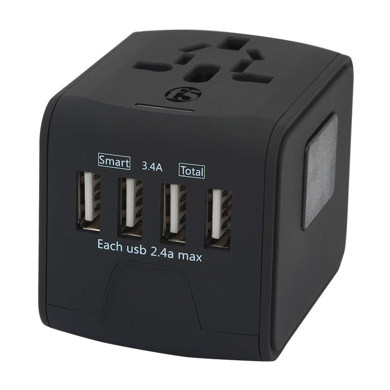 UNIVERSAL TRAVEL 4 USB PORT ADAPTER
