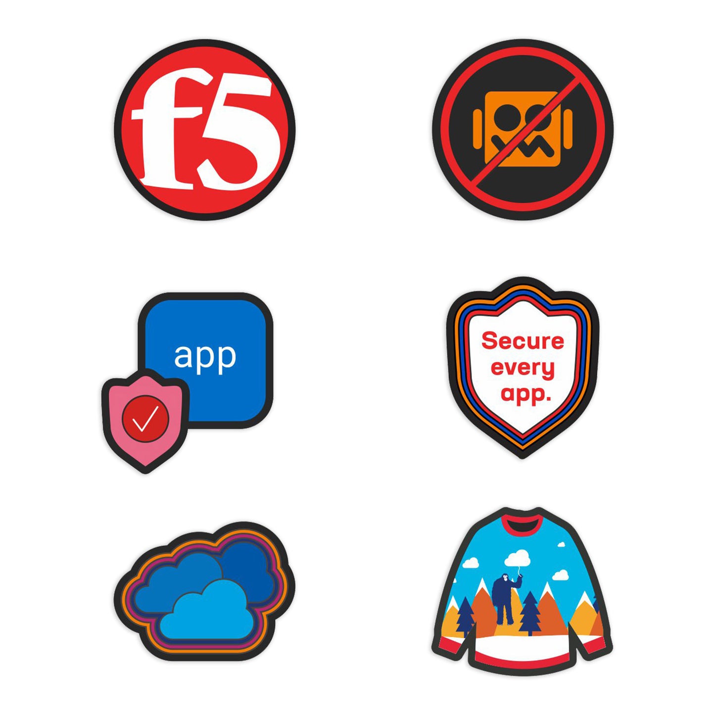 F5 SUMMER SECURITY JIBBITZ (PACK OF 6) - While Supplies Last