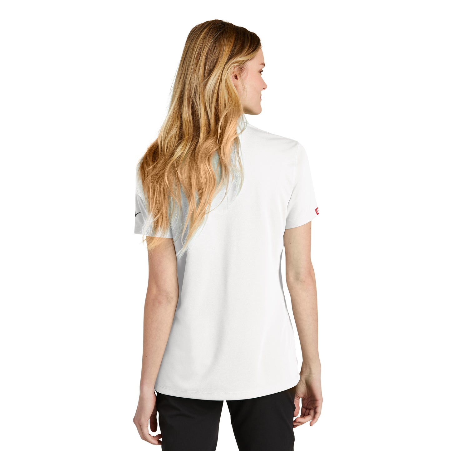 NIKE DRI-FIT MICRO PIQUE 2.0 POLO V-NECK - WHITE
